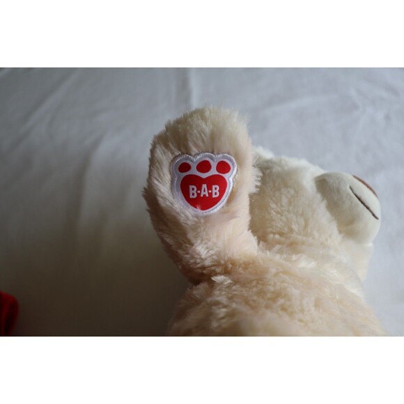 Build A Bear Workshop 15" Teddy Bear Plush Off-White Brown Red Santa Dress - Picture 14 of 14
